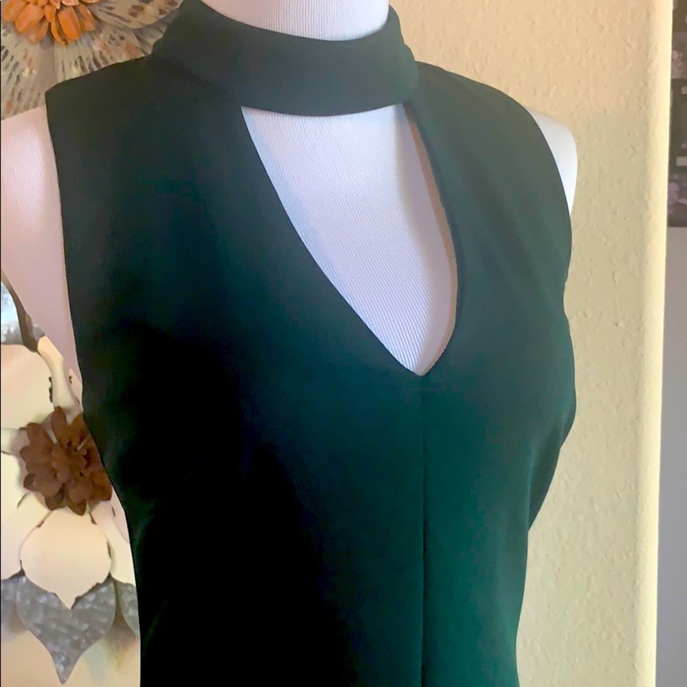 Sexy Asymmetrical Green Dress